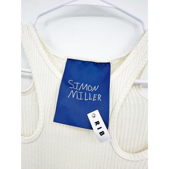 Simon Miller Anz Rib Cutout Bodycon Dress Macademia Size M - Picture 7 of 7